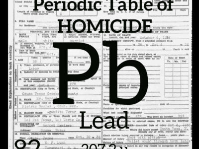 Lead and the Periodic table of Death
